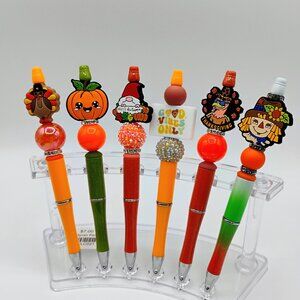 6 beaded pens lot - new condition